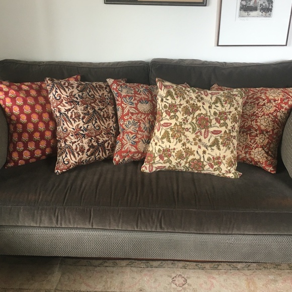 NWOT Indian Block Print Pillow or Cushion Cover - Picture 3 of 4